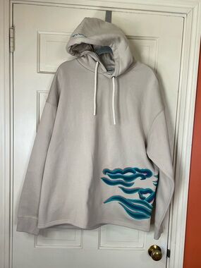 Scotch & Soda Amsterdam Hoodie Embroidered Wave Design-Size XL Go With The Flow